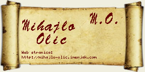 Mihajlo Olić vizit kartica